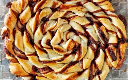 Nutellás fonat leveles tésztából