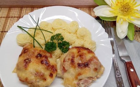 Sajtos barackos csirkemell