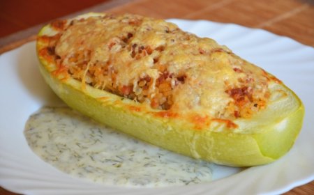 Töltött tök kapormártással